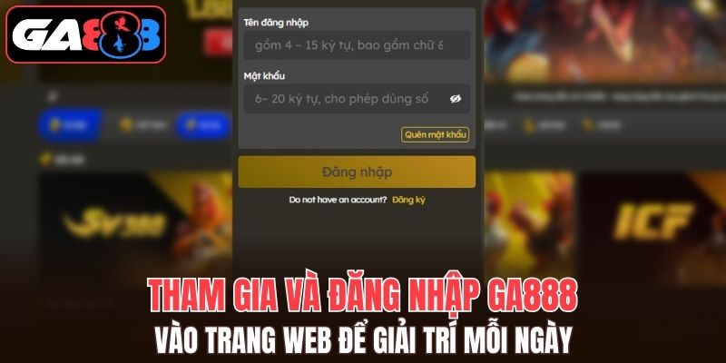 Đăng nhập sân chơi đơn giản