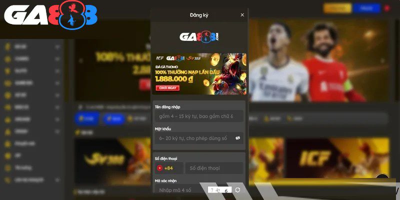 Đăng ký GA888 đơn giản